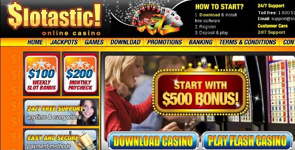 USA Online Casinos - Slotastic Casino