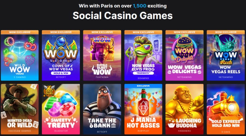WOW Vegas Casino games - Sweepstakes Casino USA - casinospromoter